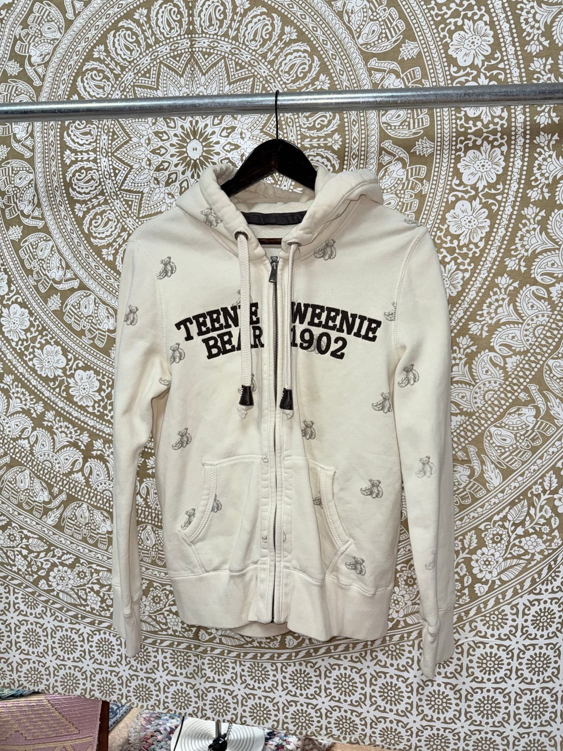 티니위니 빈티지 곰돌이 프린팅 기모 후드집업  상품이미지3