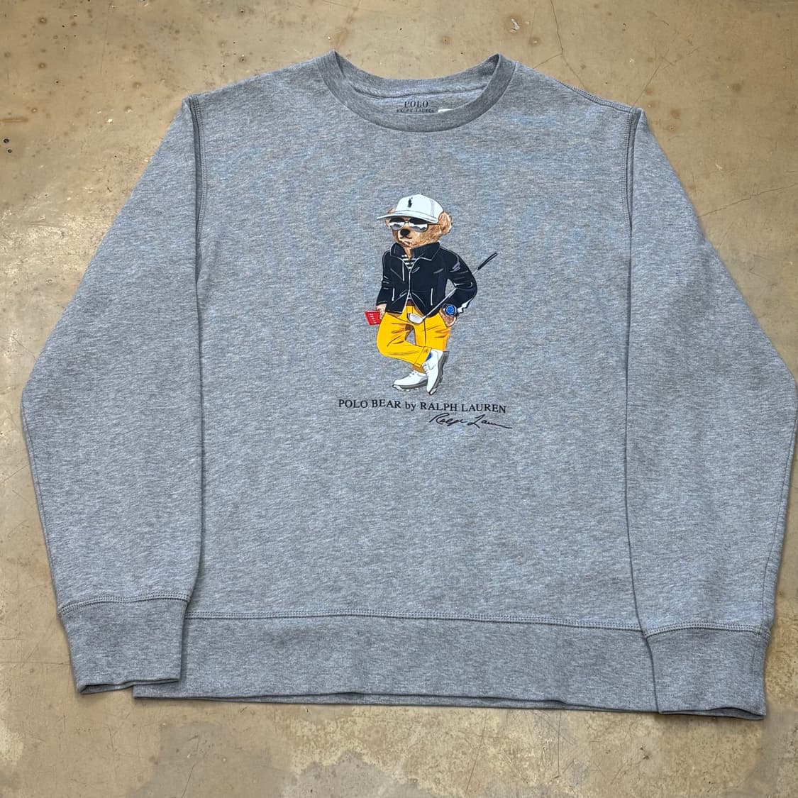 M 폴로랄프로렌 폴로베어 골프 그레이 맨투맨 상품이미지2