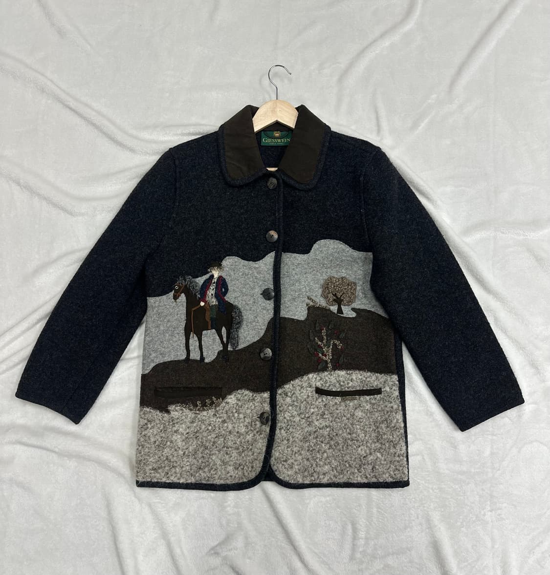 (EU38)기스바인 홀스 아플리케 울 티롤리안 자켓 상품이미지2