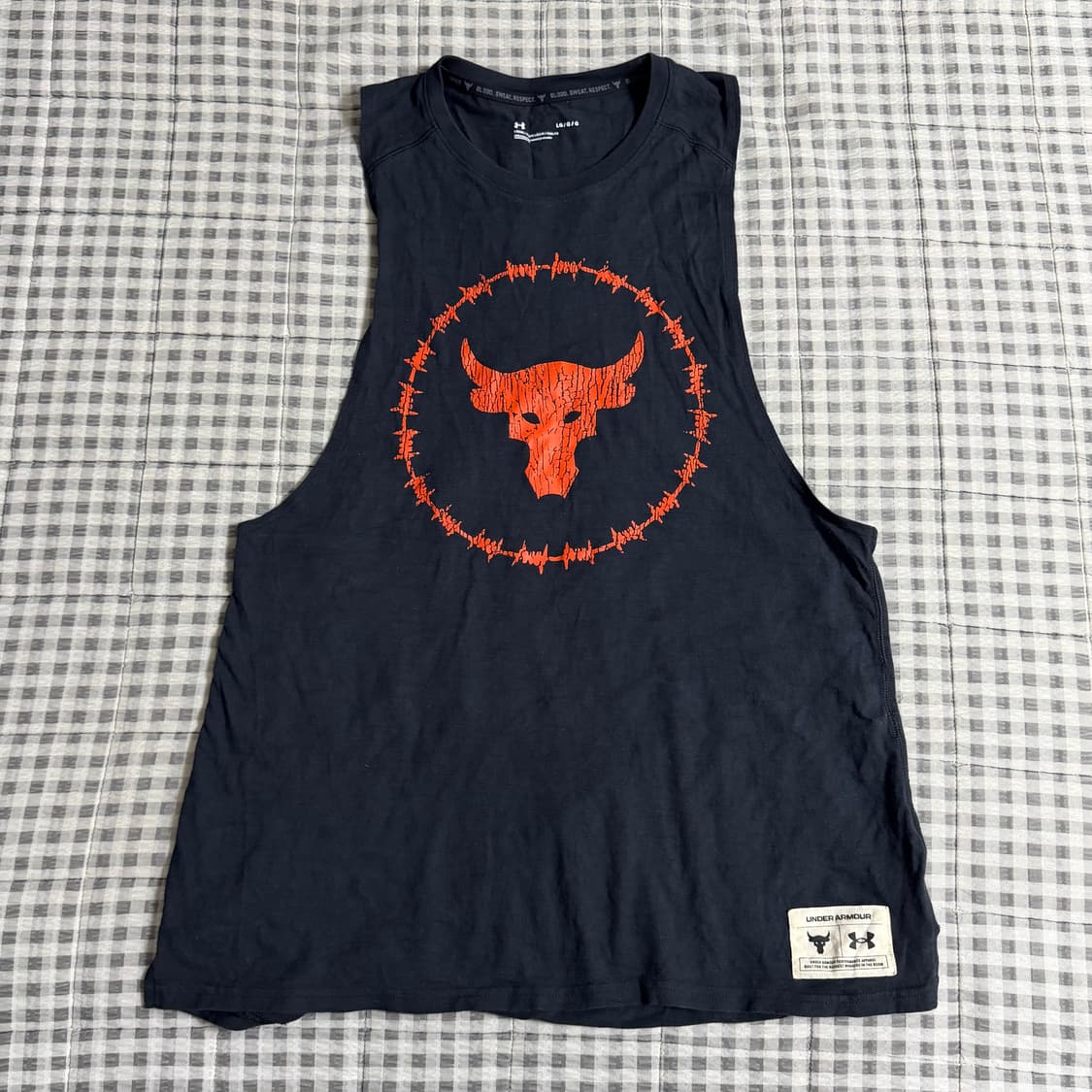 (L) 언더아머 프로젝트 락 런닝 탱크탑 블랙  상품이미지1