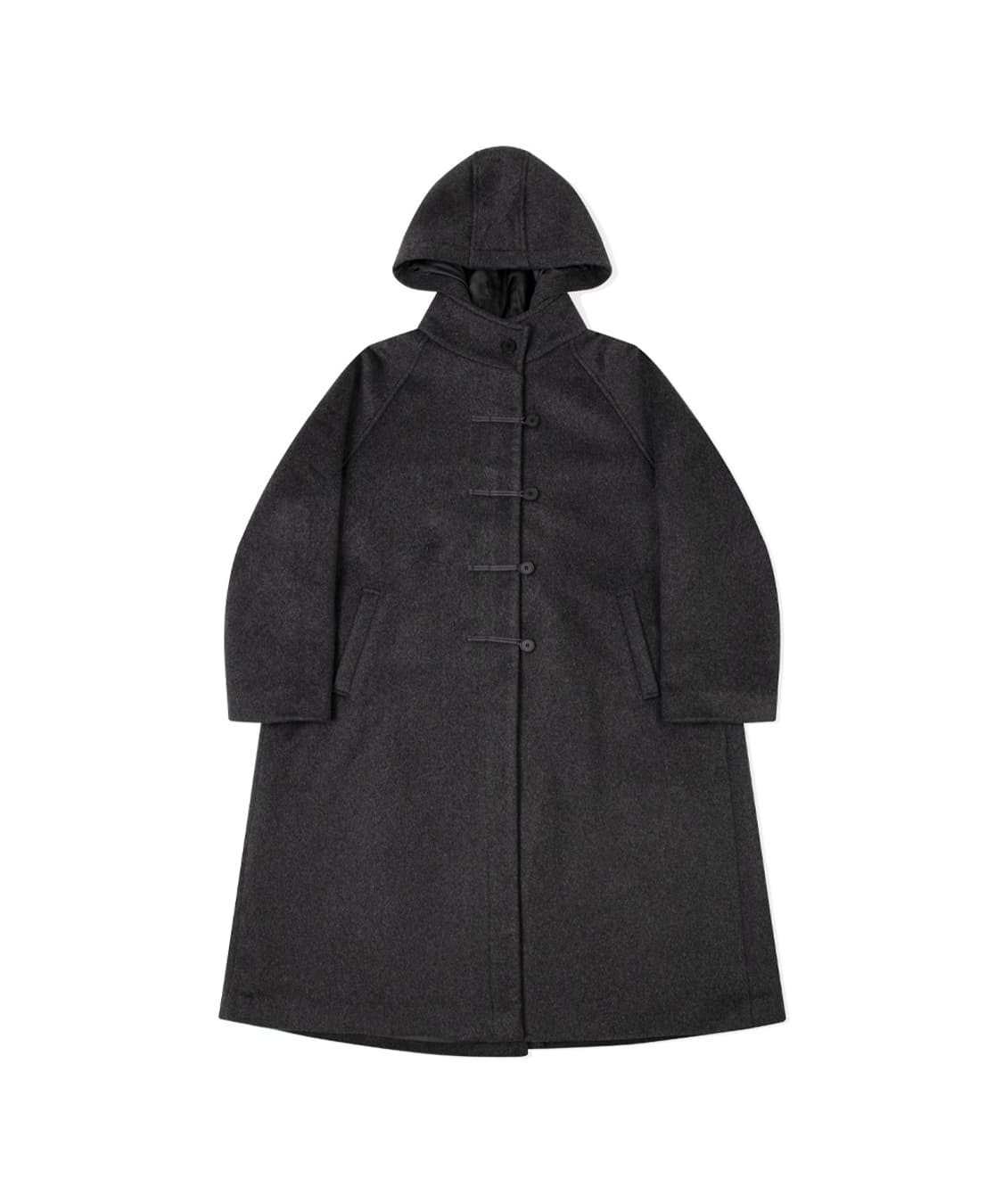 미세키서울 코트 차콜 Hoodie long duffle coat 상품이미지1