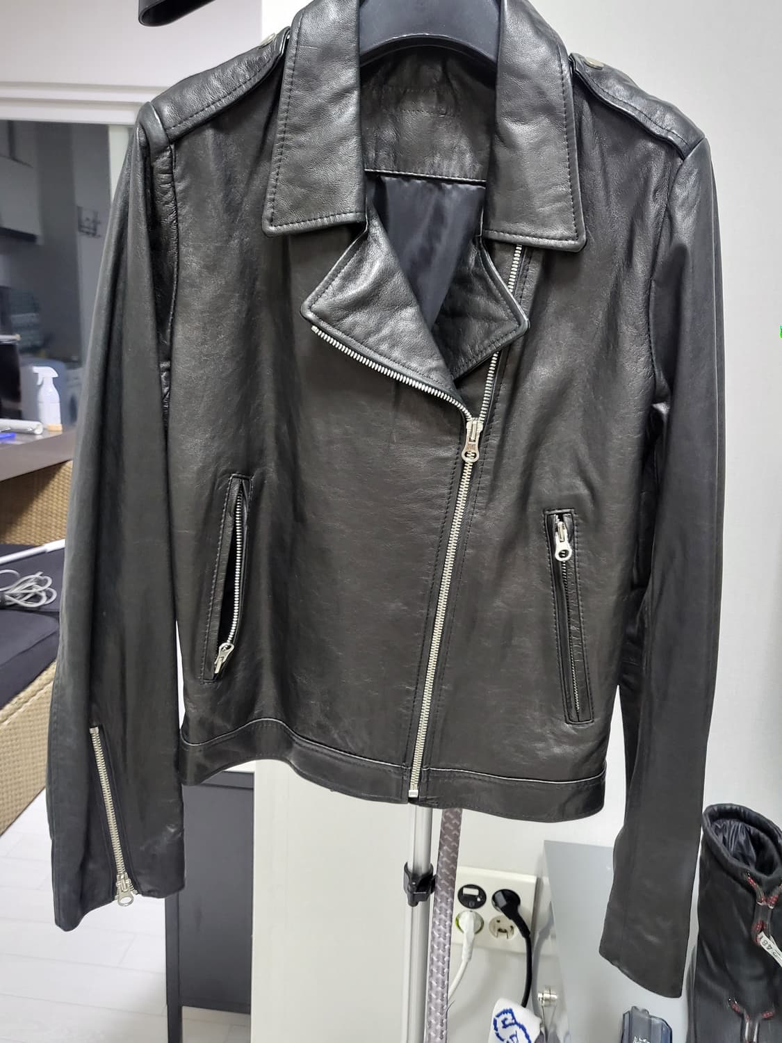 (새제품세일)천연양가죽 라이더자켓 상품이미지1