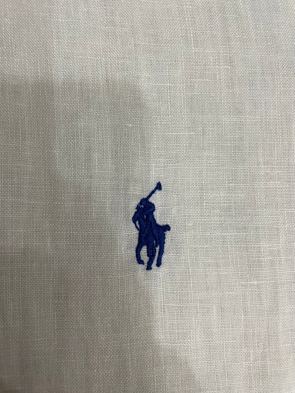 폴로 랄프로렌 린넨 반팔 셔츠 화이트 상품이미지3