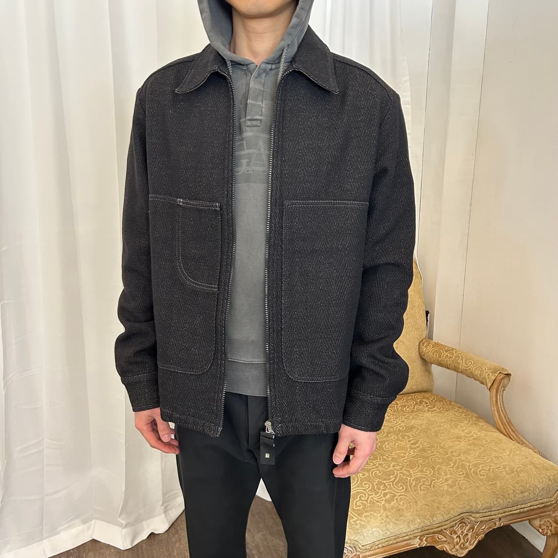 Armani Jeans 울 린넨 워크 자켓 상품이미지1