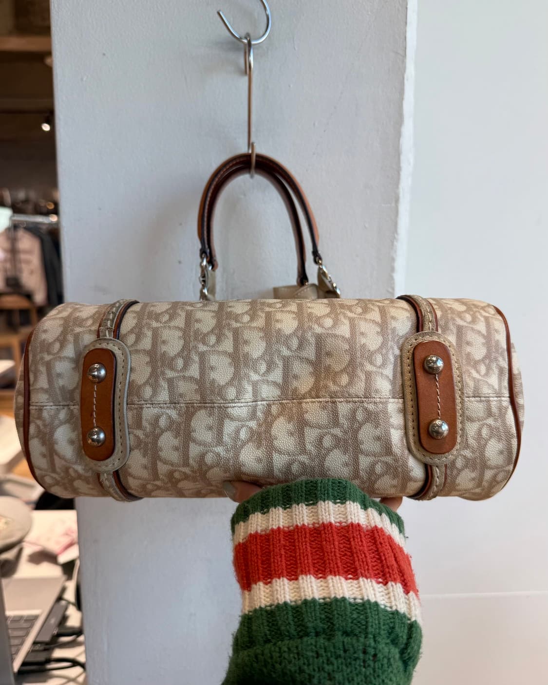 크리스찬 디올 베이지 로맨틱 트로터 숄더백  상품이미지7