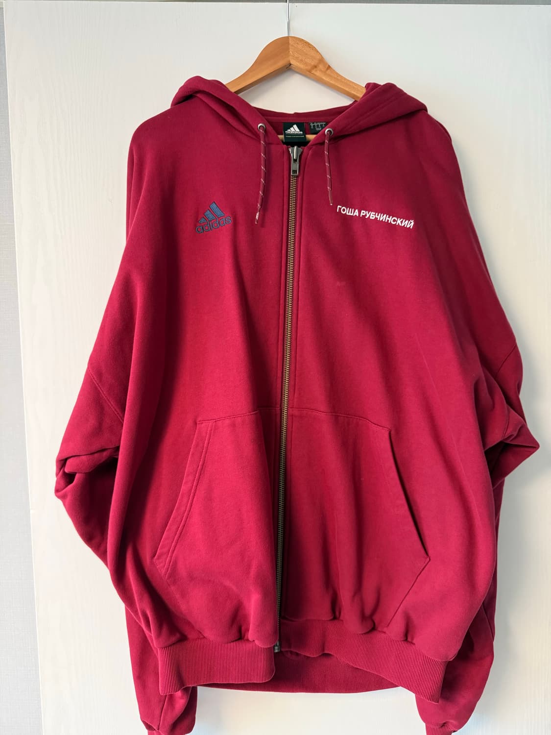 고샤 루브친스키 아디다스 후드집업 버건디 xxl 상품이미지4