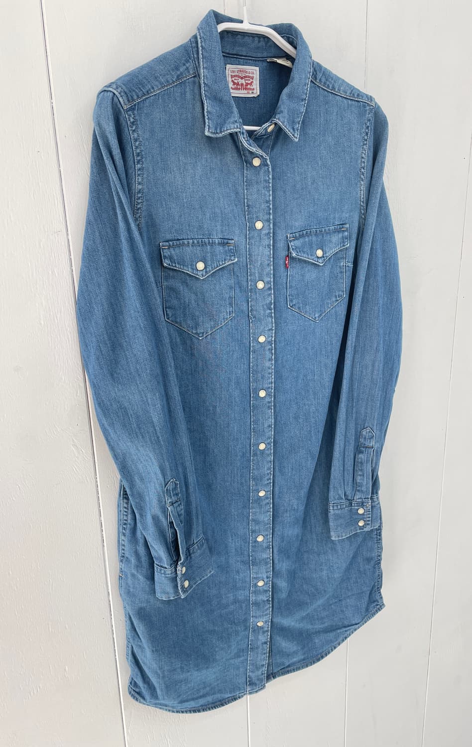 리바이스 데님 셔츠 원피스 롱 청남방 상품이미지4