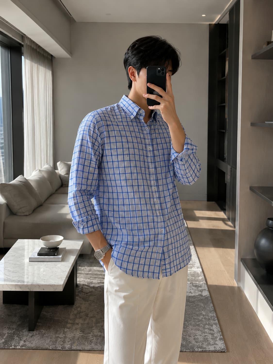 로버트 그레이엄 100% 이집션 코튼 체크 셔츠 / 105 ~ 108 상품이미지3