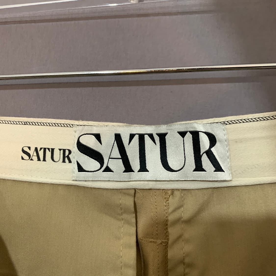 S SATUR 세터 원턱 비날레스 리벳 와이드 팬츠 상품이미지7
