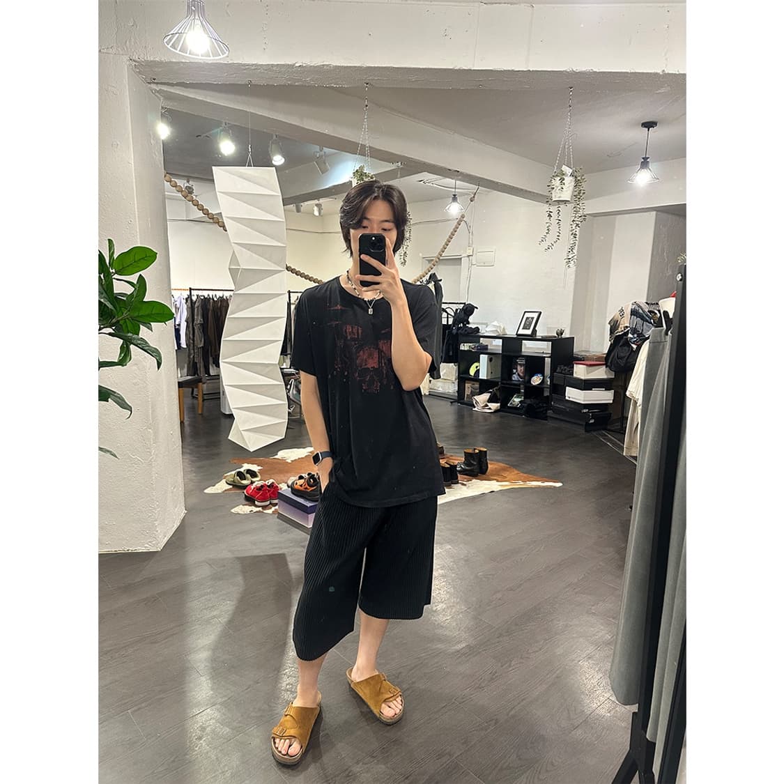 옴므플리세 이세이미야케 7부 크롭 팬츠 상품이미지4