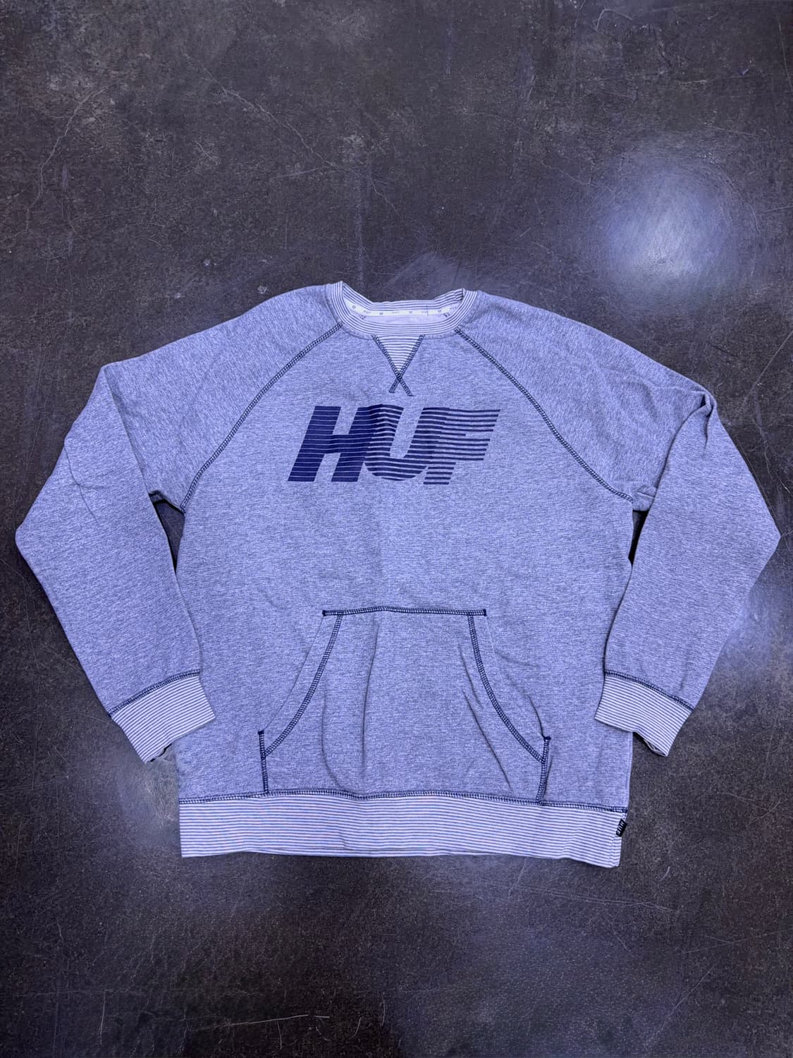 HUF 허프 10K 크루넥 스웻셔츠 맨투맨 티셔츠 그레이 M 상품이미지1