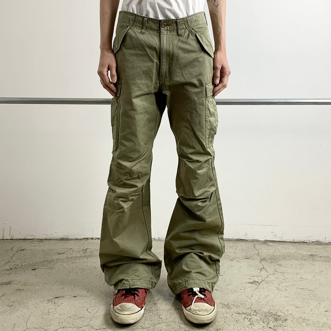 준 하시모토 파라슈트 카고 플레어 팬츠 상품이미지1