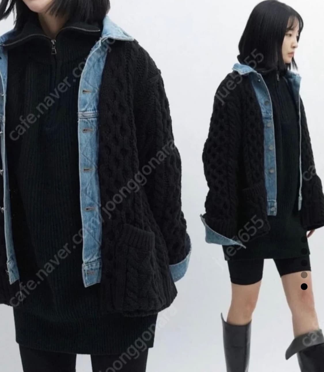 더일마 데님 니트 자켓 구해요! 상품이미지1