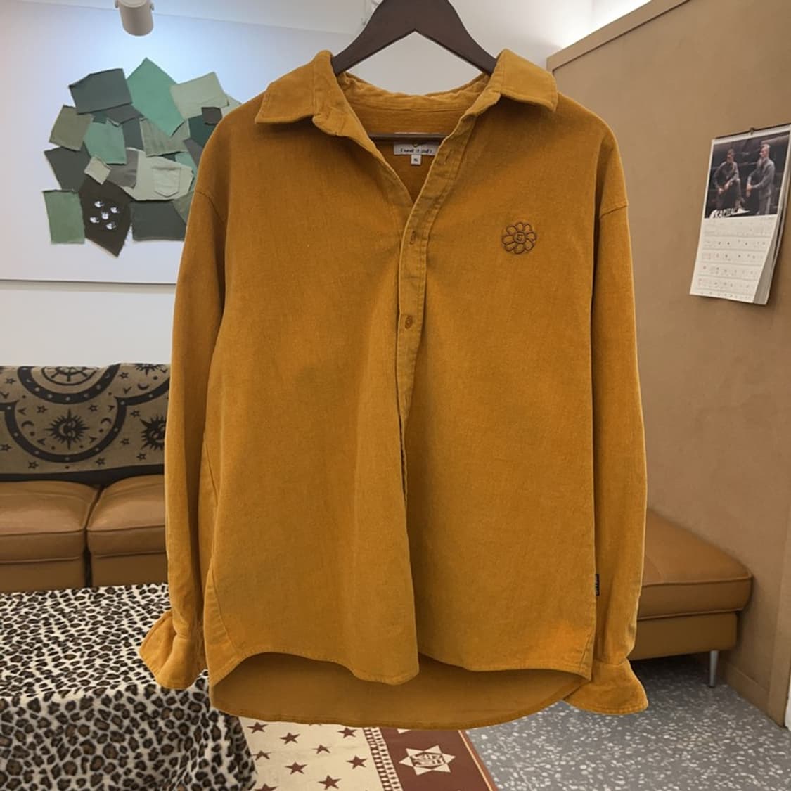 와릿이즌 와키윌리 레트로 머스타드 코듀로이 셔츠 XL C08778 상품이미지3