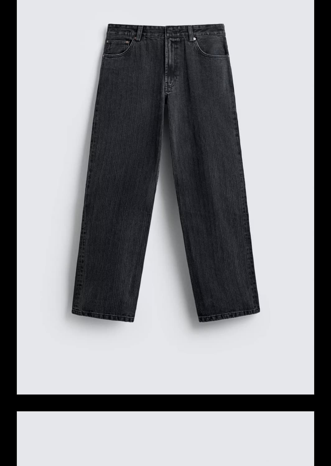 자라 루즈 스트레이트 블랙 데님 팬츠 상품이미지6