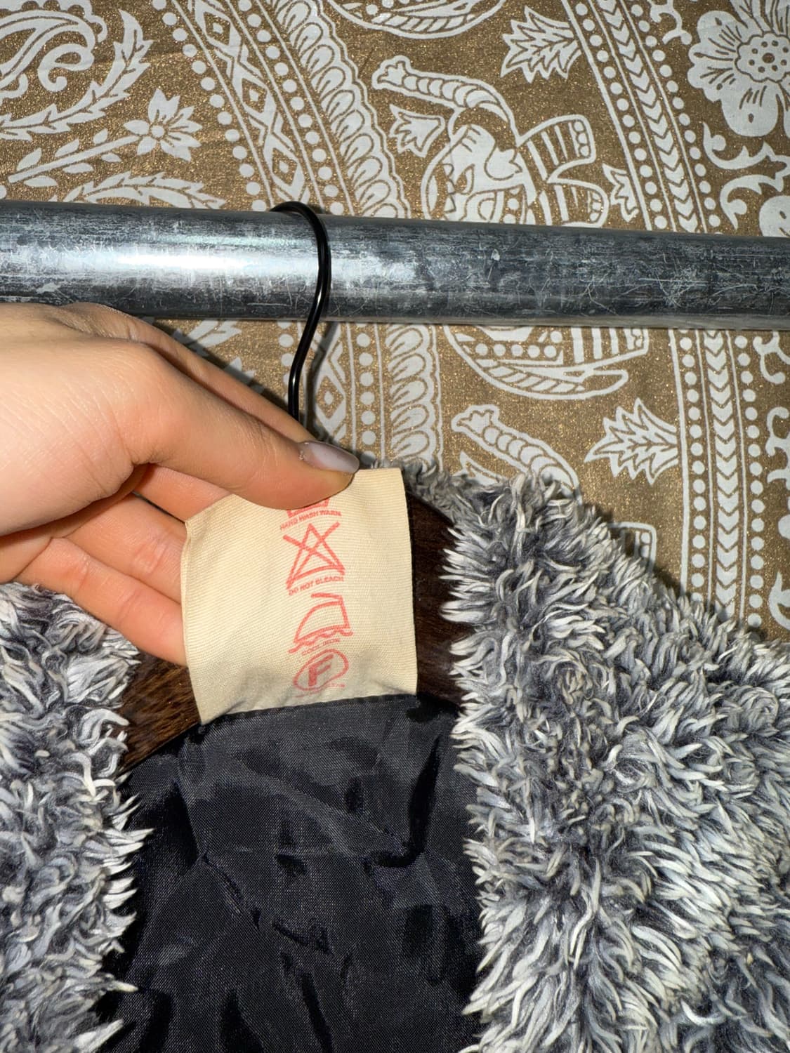 빈티지 체크 투포켓 페디드 양털 카라 점퍼  상품이미지6