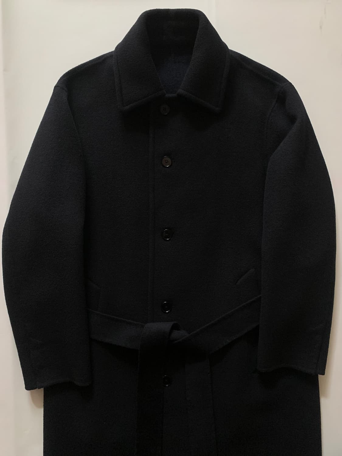 tngt 캐시미어 로브 발마칸 코트 블랙 핸드메이드 상품이미지4