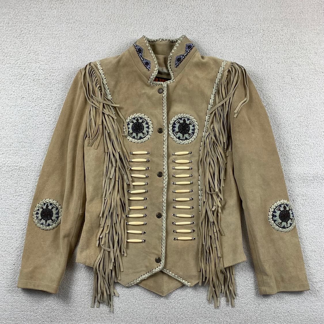 3B West by Tansmith 빈티지 스웨이드 웨스턴 프린지 자켓 상품이미지1