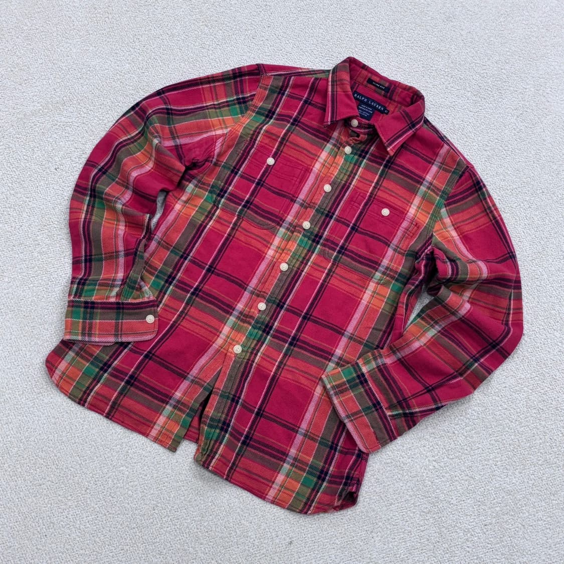 100 폴로랄프로렌 슬림핏 체크 셔츠 0420E 상품이미지1