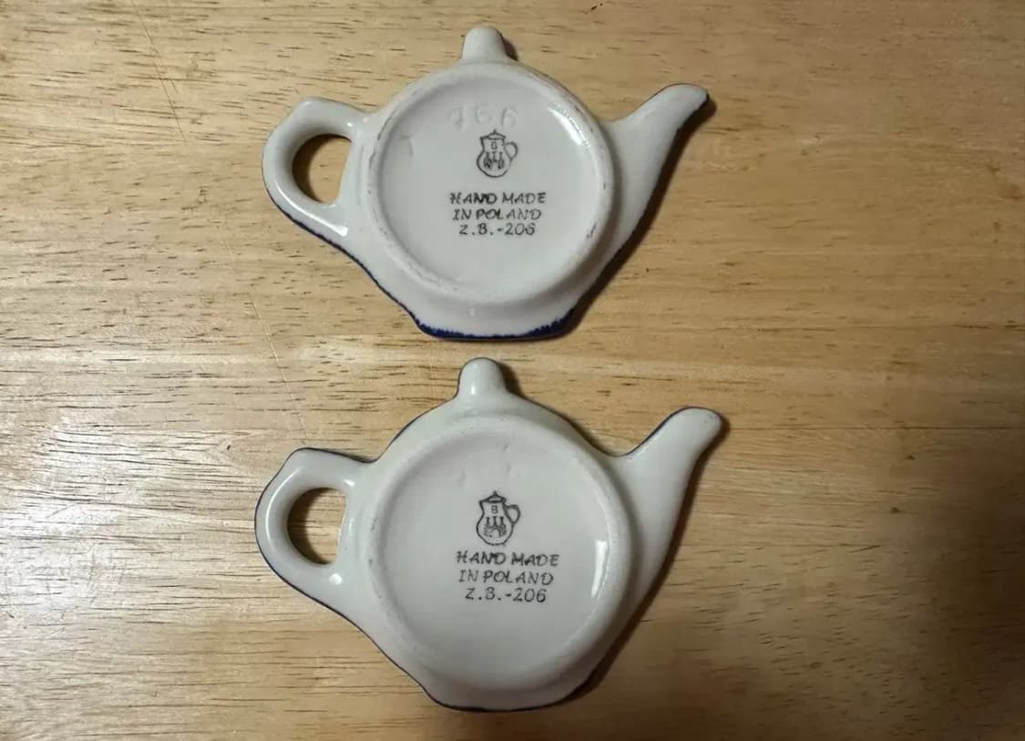 폴란드 그릇 아티스티나 티백받침 2개 일괄 상품이미지2