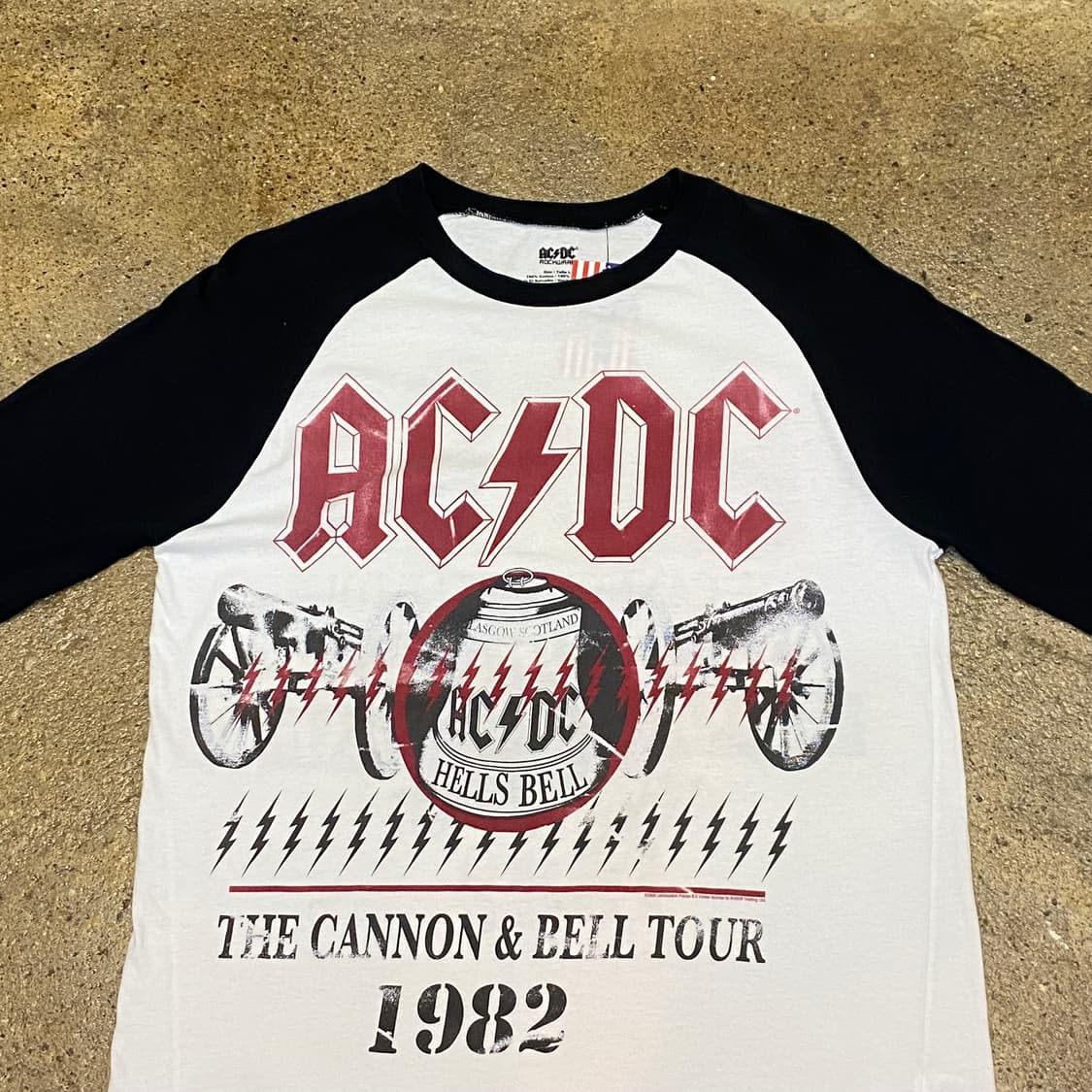 레어 미국 빈티지 acdc 공식 굿즈 티셔츠 래글런 나그랑티 상품이미지2