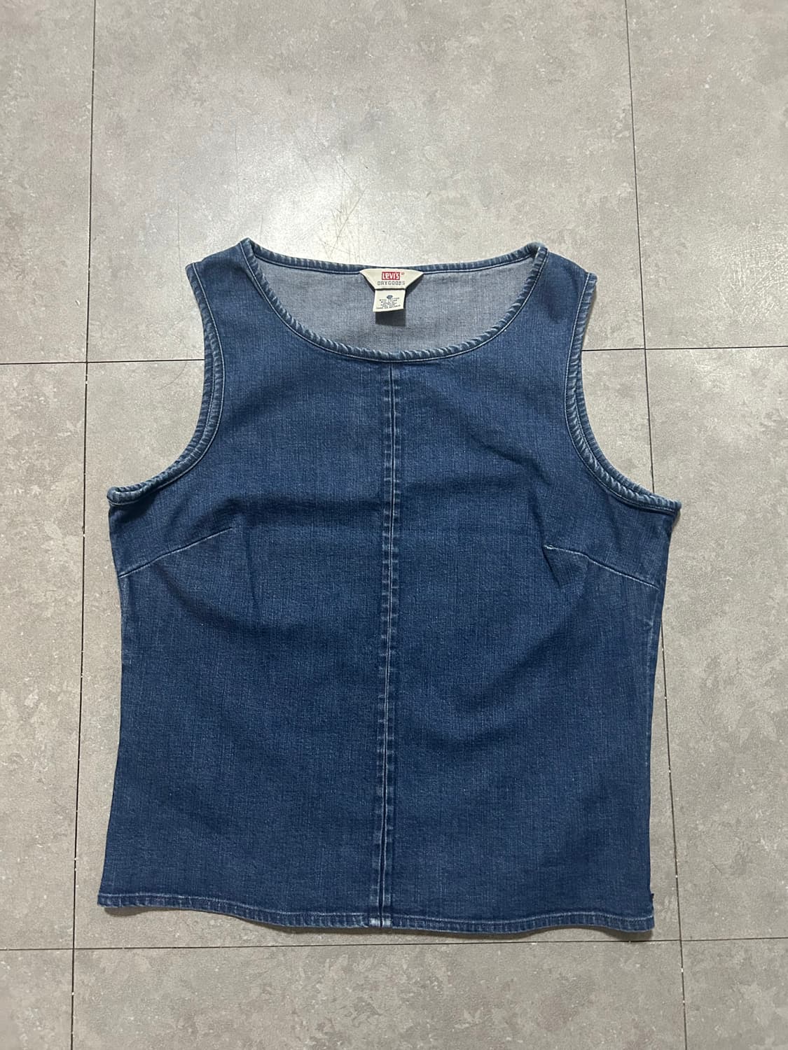 90s  리바이스 여성용 빈티지 인디고 데님 슬리브리스 55size   상품이미지1