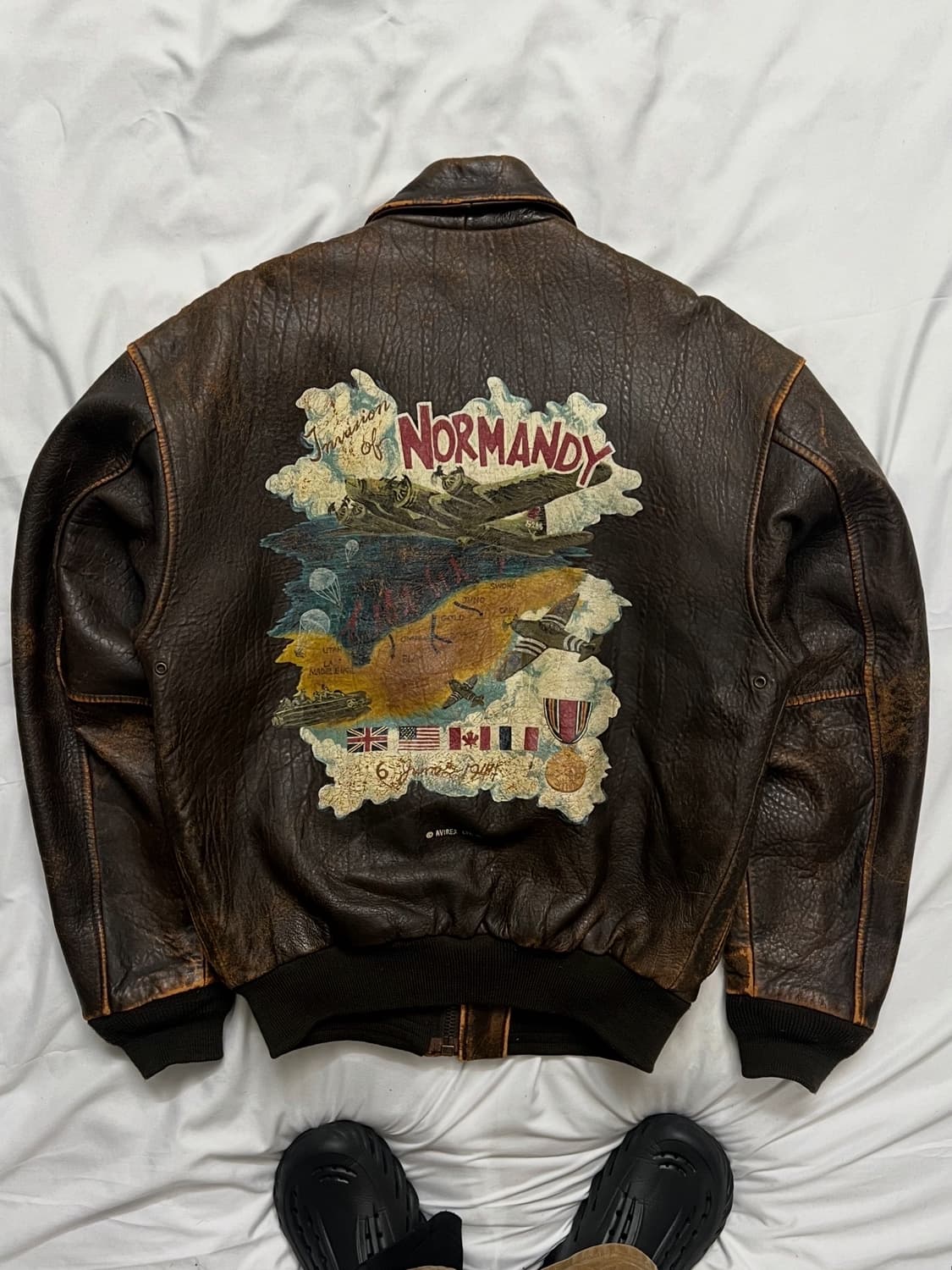 아비렉스 노르망디 A-2 가죽자켓 상품이미지1