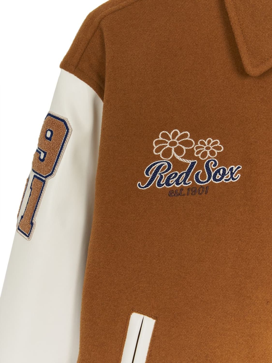 MLB 엠엘비 코리아 울 팝 카라 바시티 자켓 NY 카멜 XL 상품이미지3