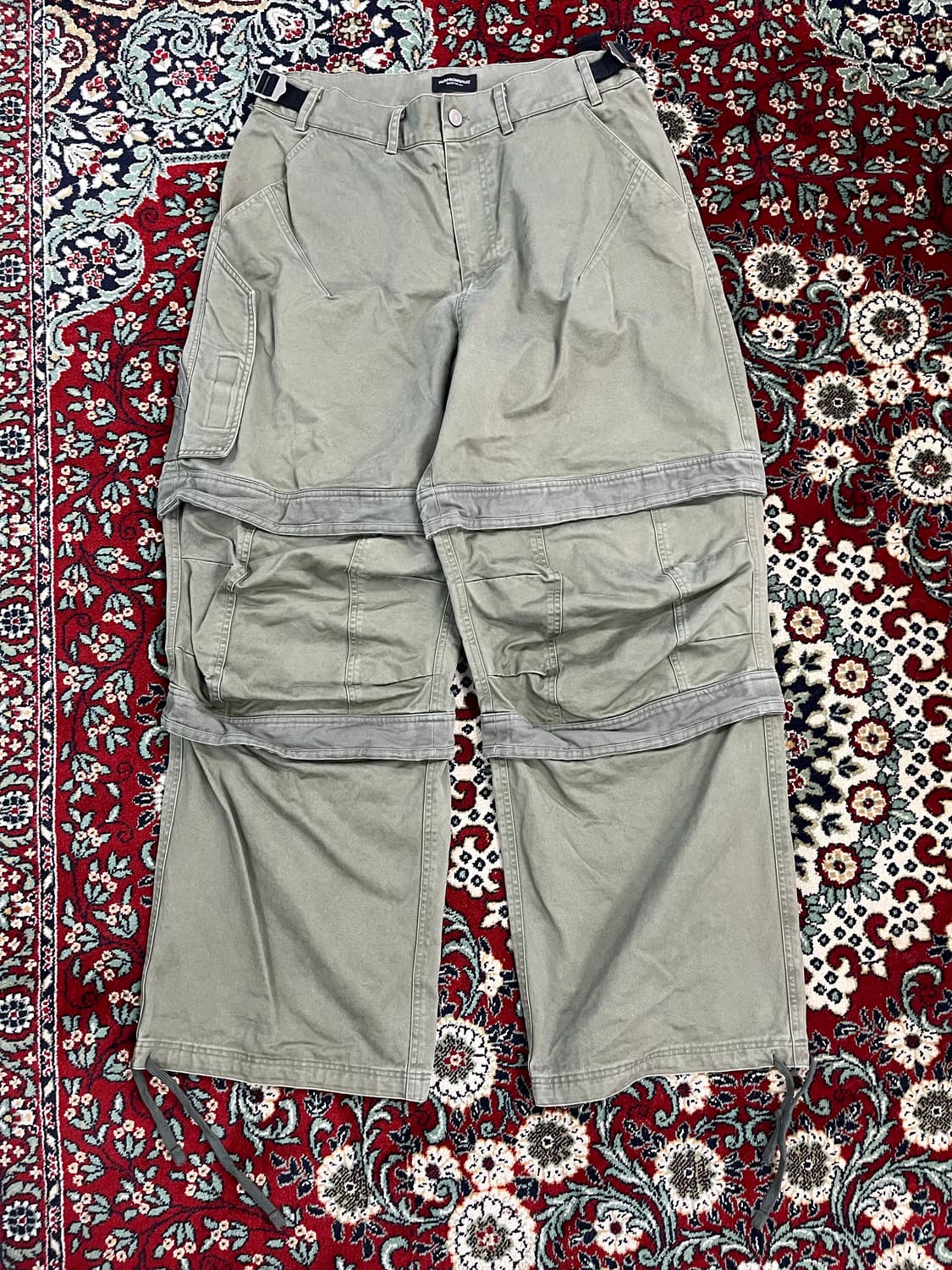 파프롬왓 레이어드 팬츠 올리브 상품이미지2