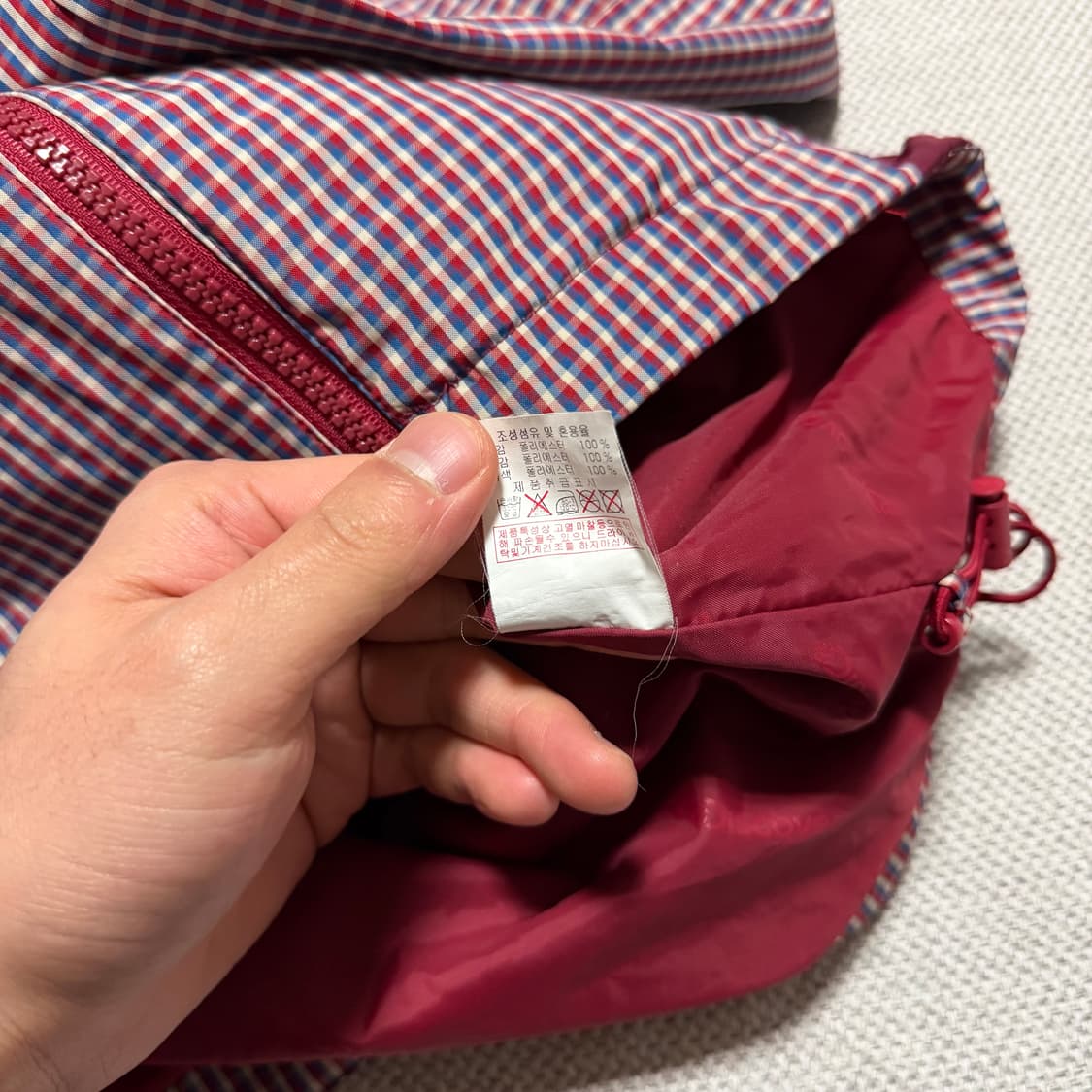 디스커버리 체크 바람막이 자켓 상품이미지4