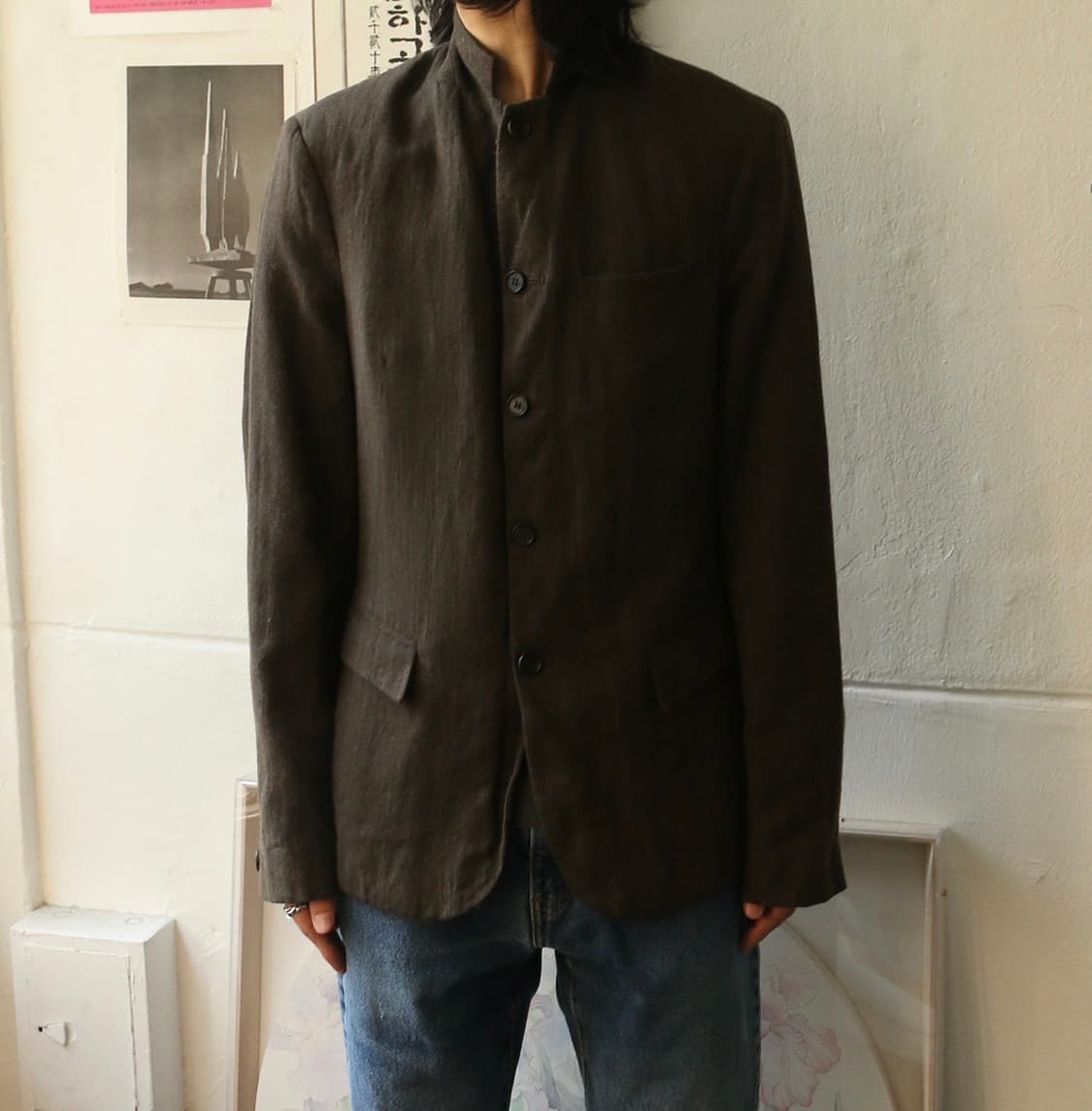 올세인츠 브라운 울 블레이저  상품이미지2