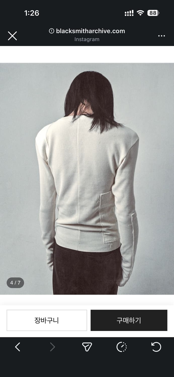 blacksmith 롱슬리브 white size 2 상품이미지4