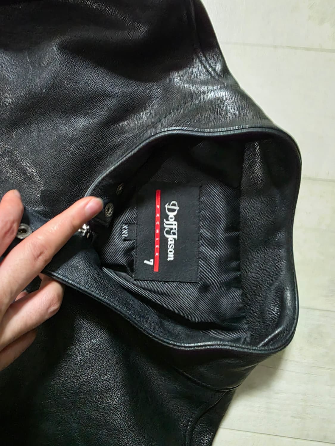 도프제이슨 프리미엄 스탠다드 램스킨 레더 자켓 xl 상품이미지2