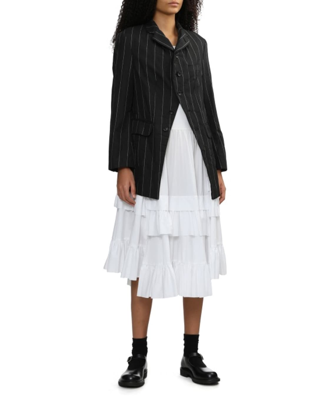 24ss 꼼데가르송 꼼데가르송 스트라이프 5버튼 자켓 xs 상품이미지3