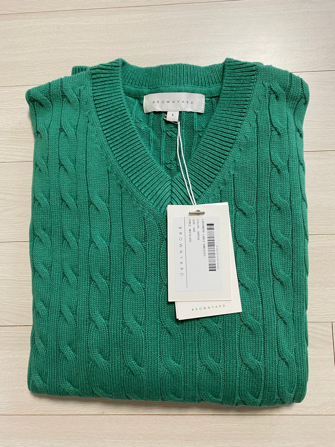 브라운야드 캐시미어 브이넥 니트 xl 새상품 상품이미지3