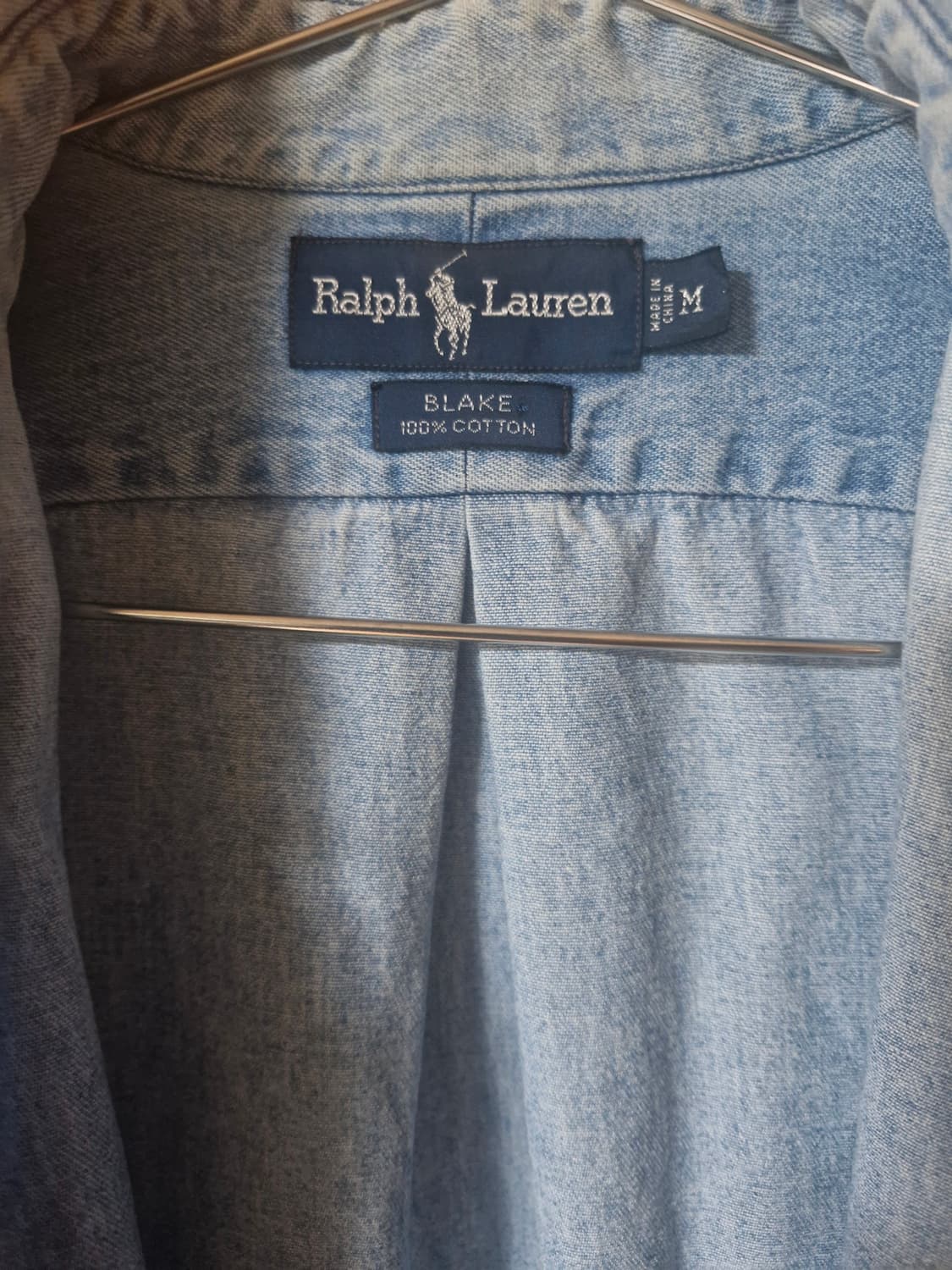 폴로 랄프로렌 데님셔츠 블레이크 핏 M (사이즈100~105) 상품이미지5
