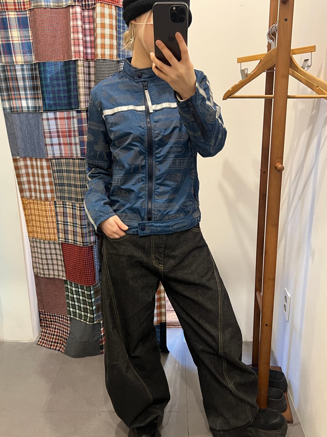 히스테릭글래머 블루 프린팅 바람막이 상품이미지3