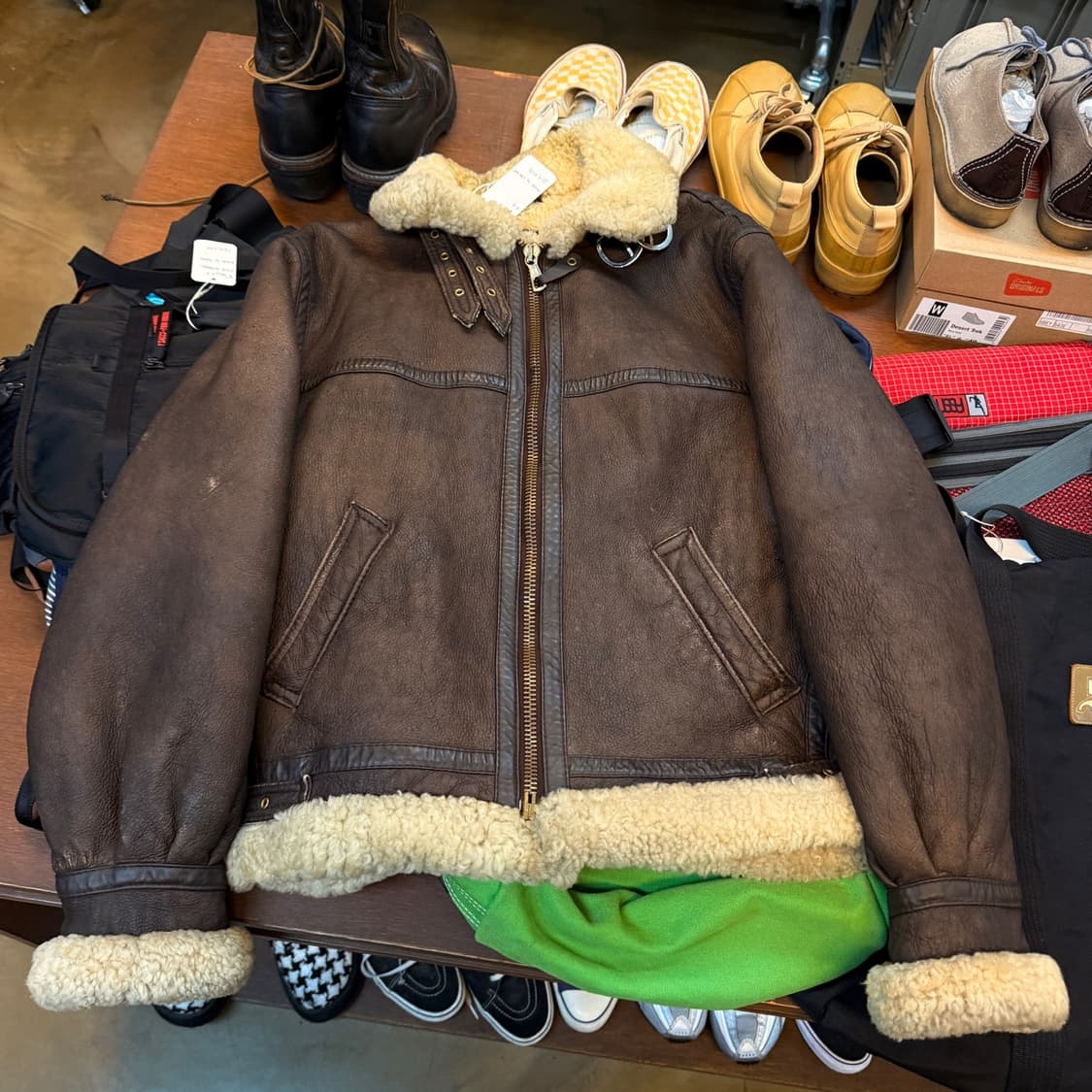 AVIATION B3 무스탕 무통 리얼레더 M ~ L 상품이미지1