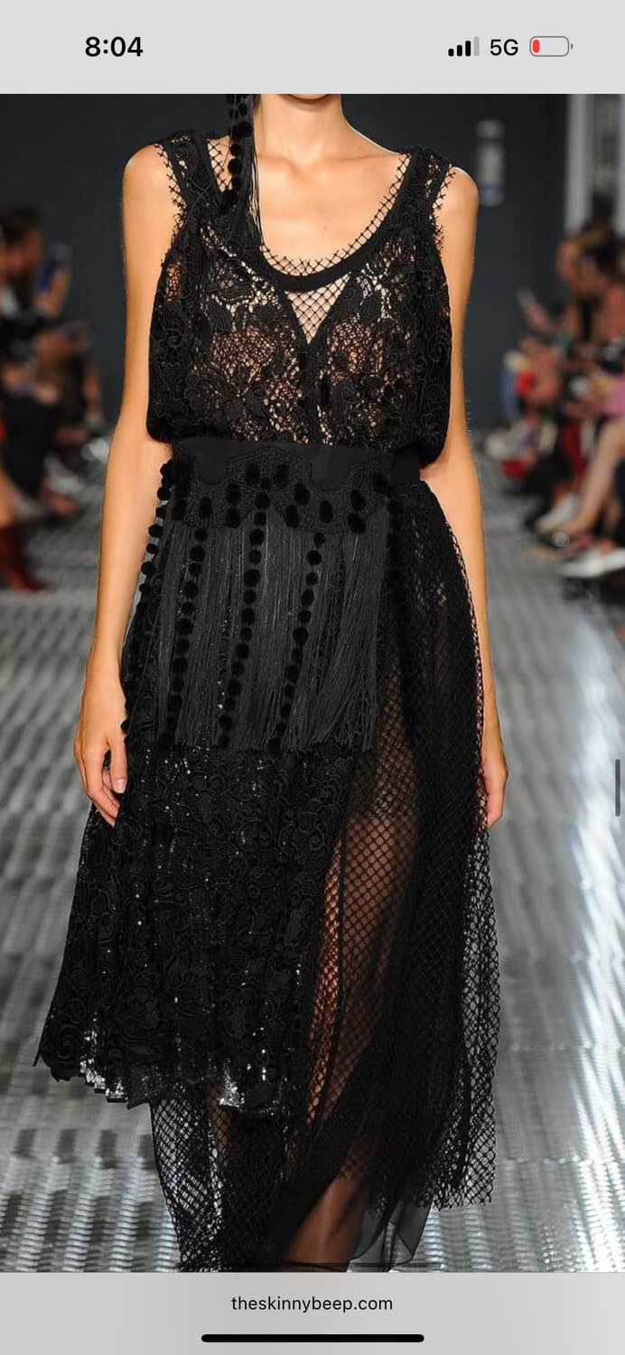 N21 2017 SS 런웨이 블랙 폼폼 장식 벨트 상품이미지1