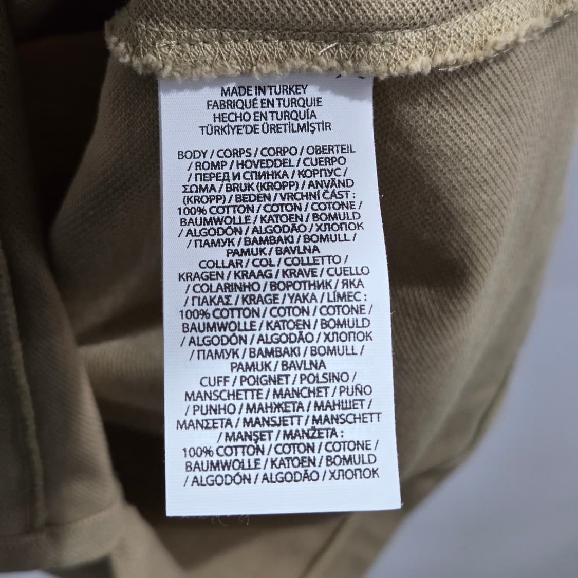 폴로랄프로렌 피케 카라 빅포니 베이지 반팔티 M  상품이미지4