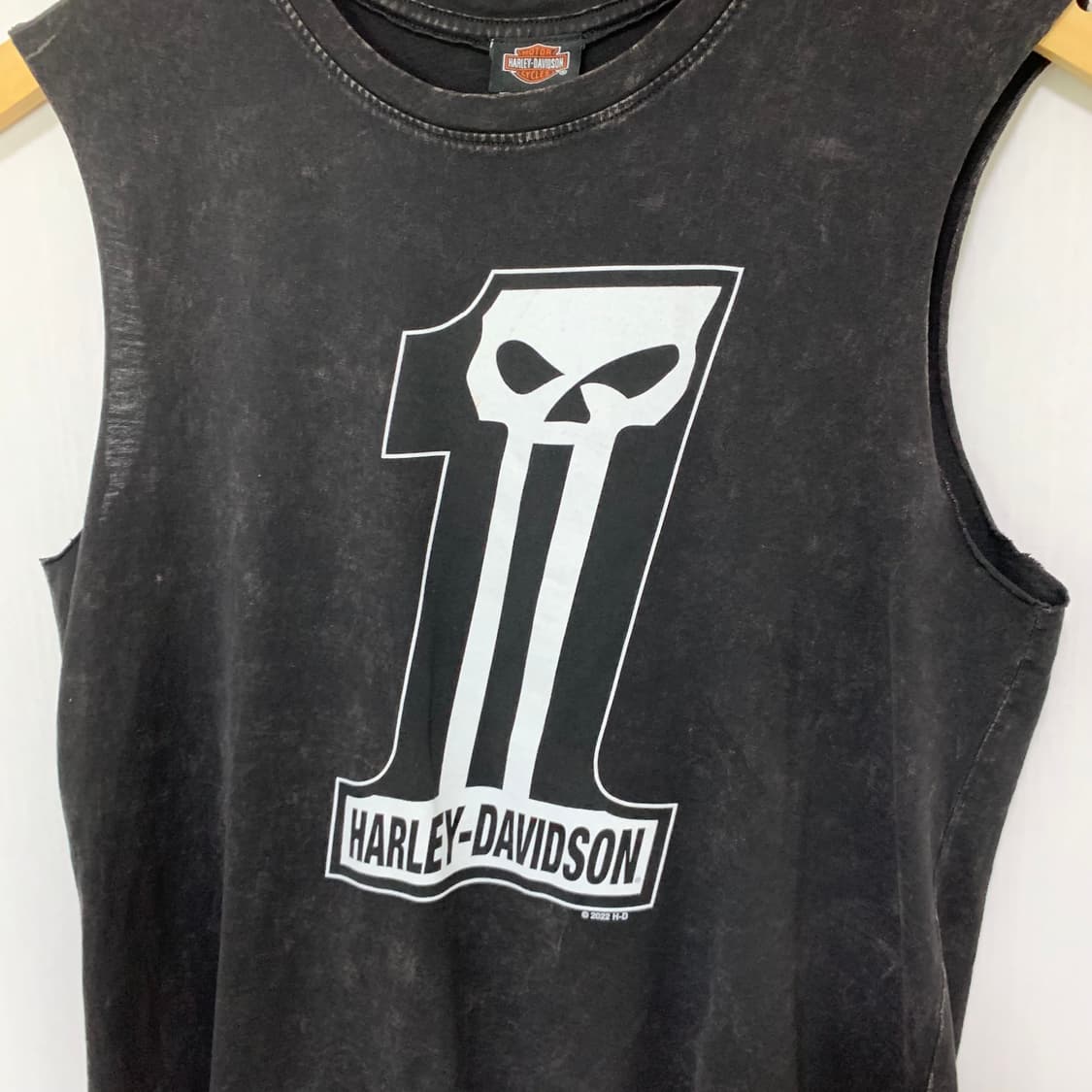 할리데이비슨 빈티지 블랙 나시 슬리브리스 M 상품이미지2