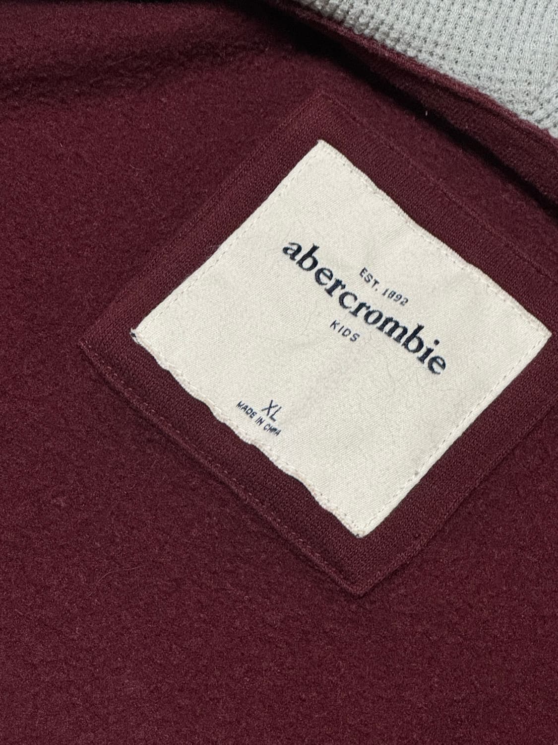 아베크롬비 버건디 후드집업 상품이미지4