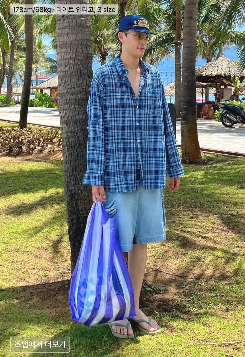 르마드 워시드 카고 하프 데님팬츠 상품이미지6