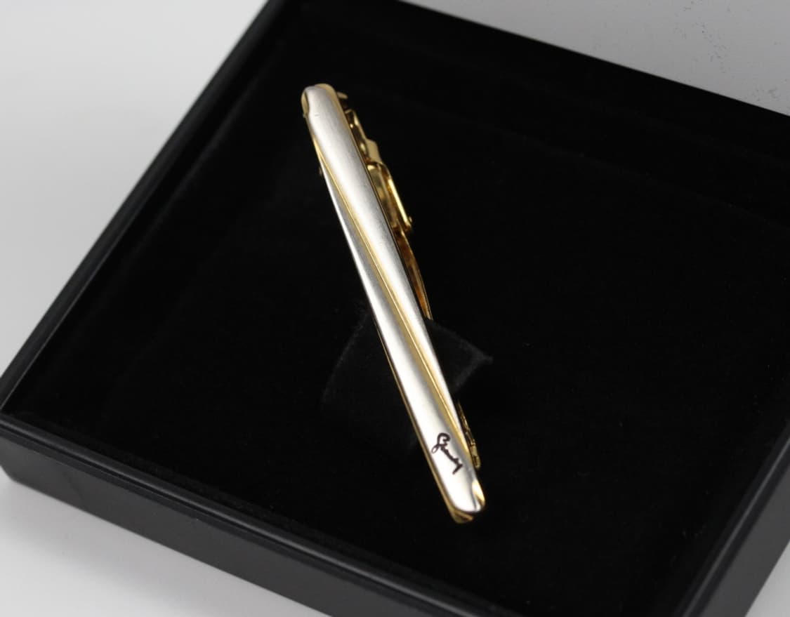 지방시 B+등급 5.2cm 실버925 은 남자 명품 넥타이핀 상품이미지1