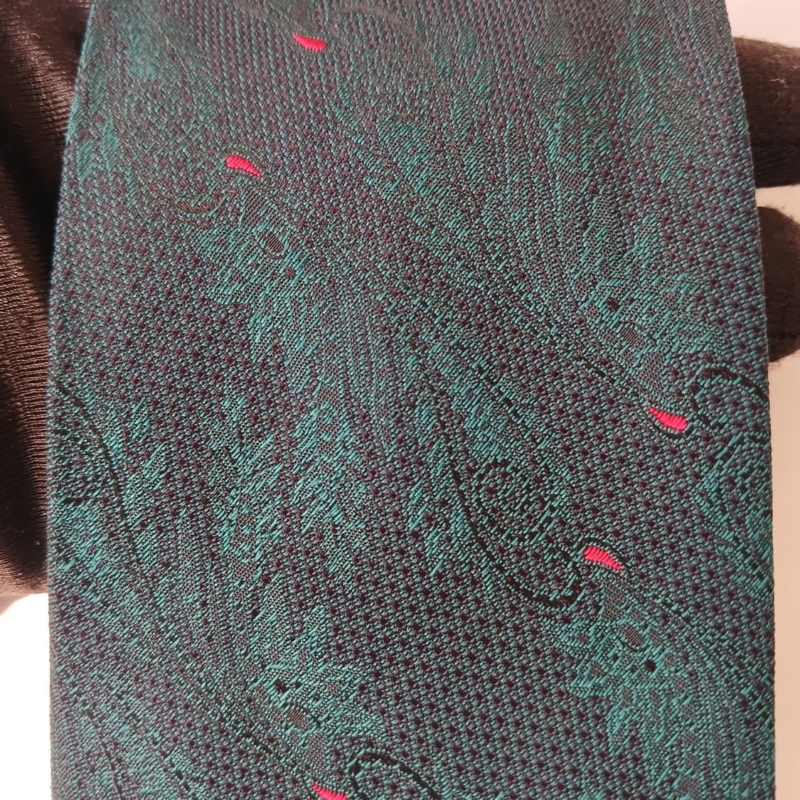 크리스찬 디올 실크 청녹 자카드 넥타이 8.1cm A+등급 A19813
 상품이미지7