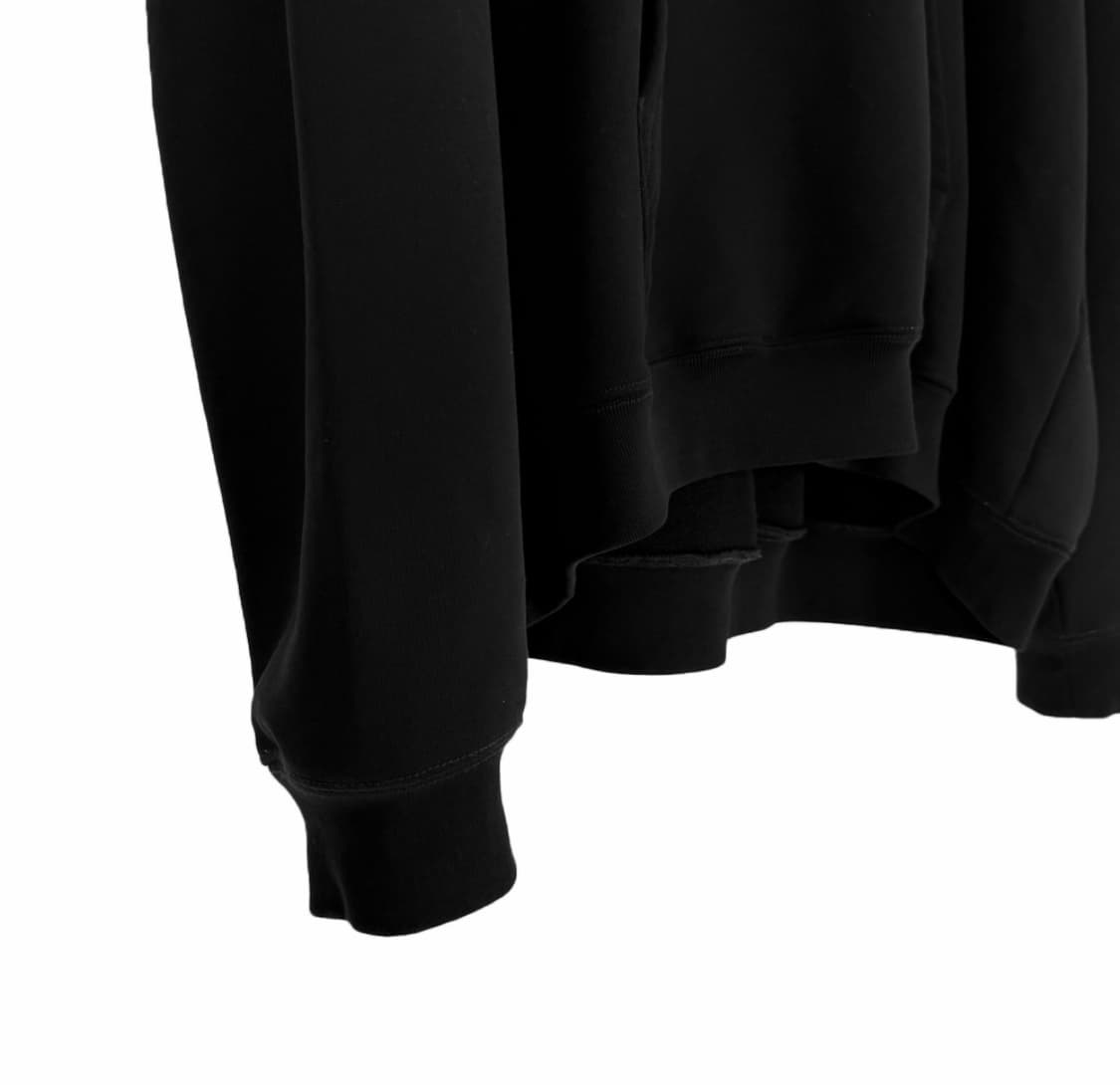 [M] 발렌시아가 남성 아트워크 리얼 로고 라지핏 후드 티셔츠 블랙 상품이미지5