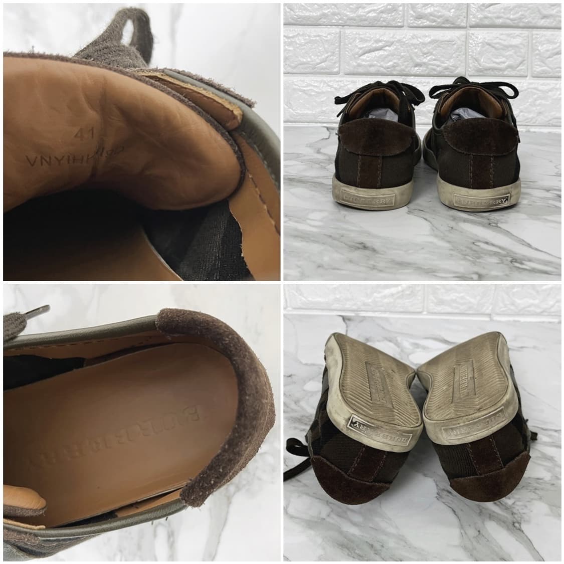 Burberry 체크 스니커즈 VNYIHHUI9D 41(265) 상품이미지6