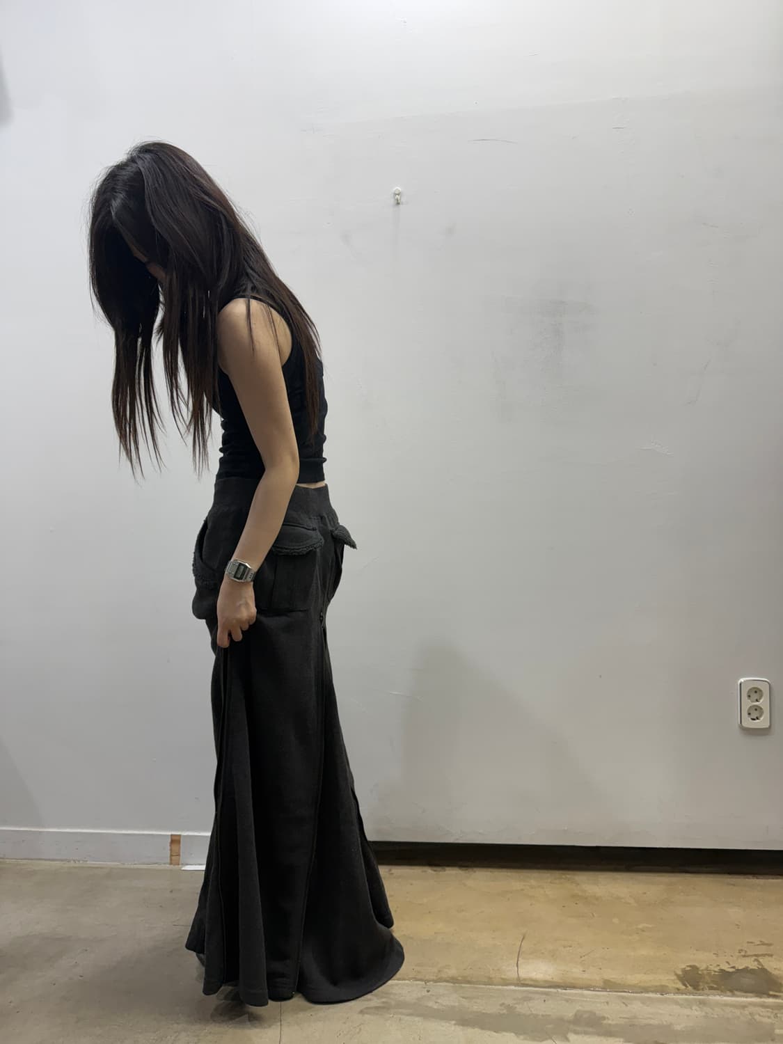 멀티집업 밴딩 롱 스커트 상품이미지3