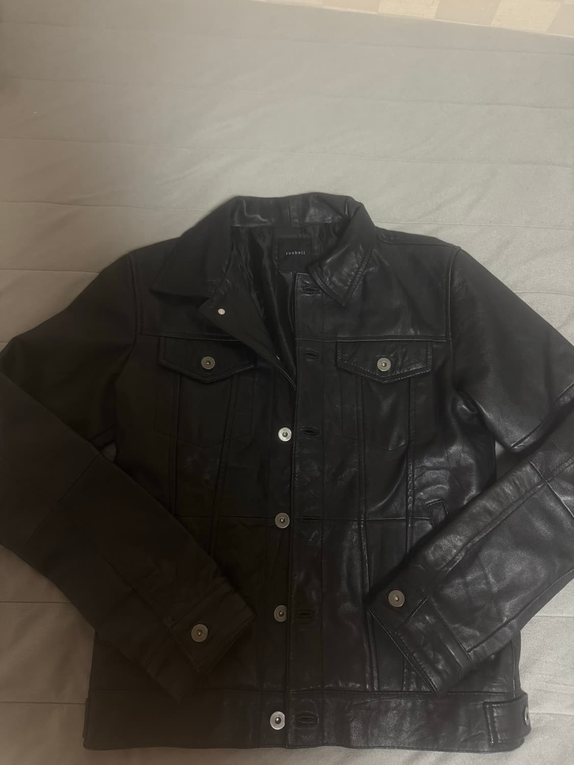 Roshell lambskin leather jacket 상품이미지1