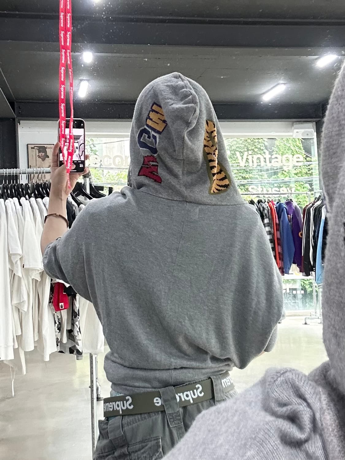 베이프 샤크 가오리 볼레로 후드 가디건 상품이미지4